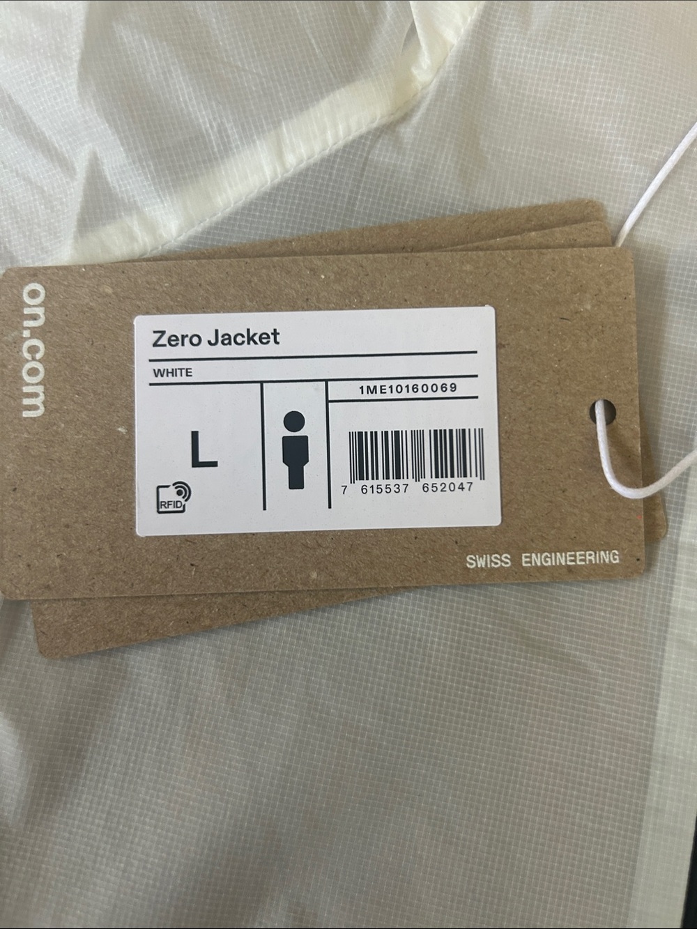On Zero jacket light windbreaker Men’s L and NWT - Picture 2 of 4